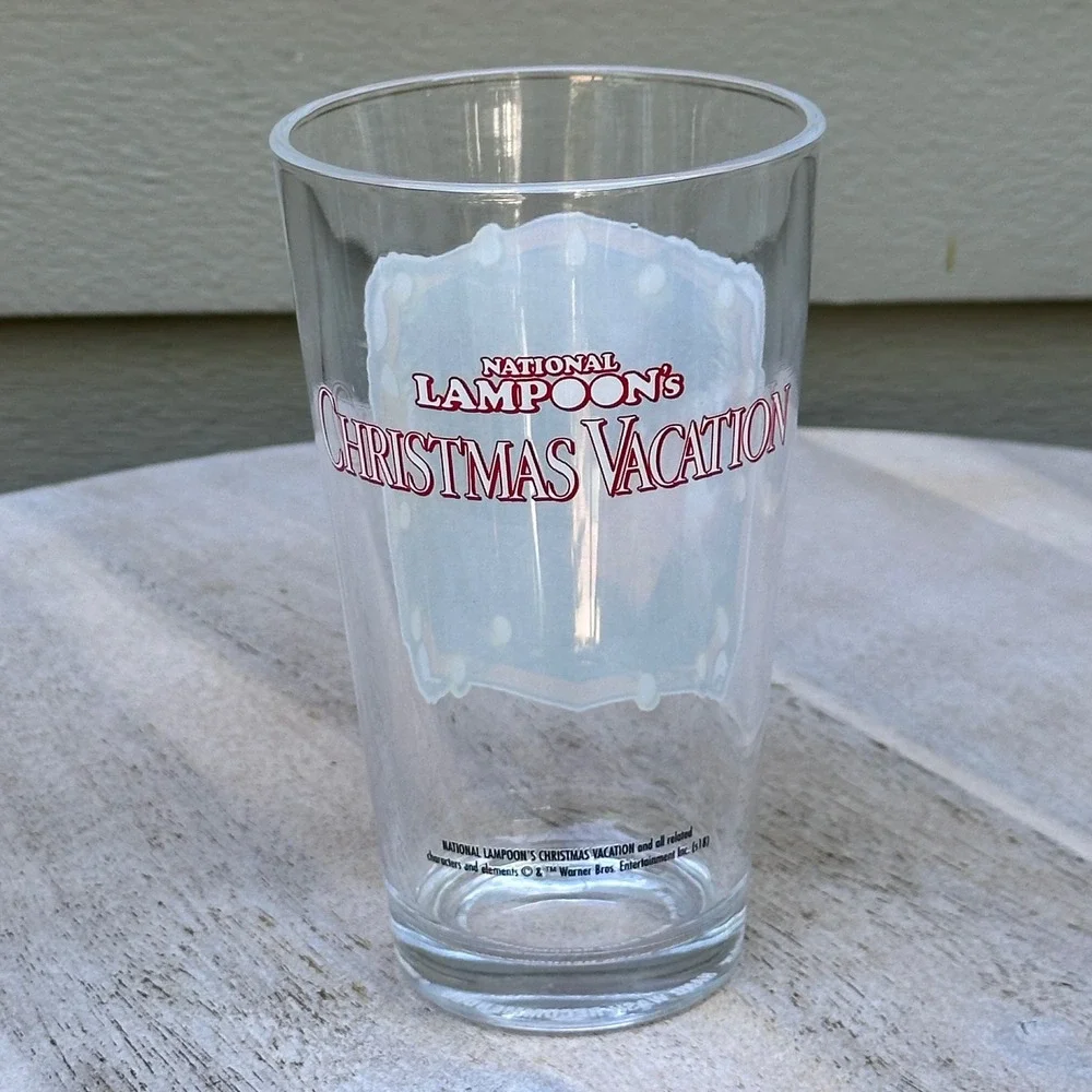 National Lampoon's Christmas Vacation Clark Griswold Pint Glass Set of 2 Clear